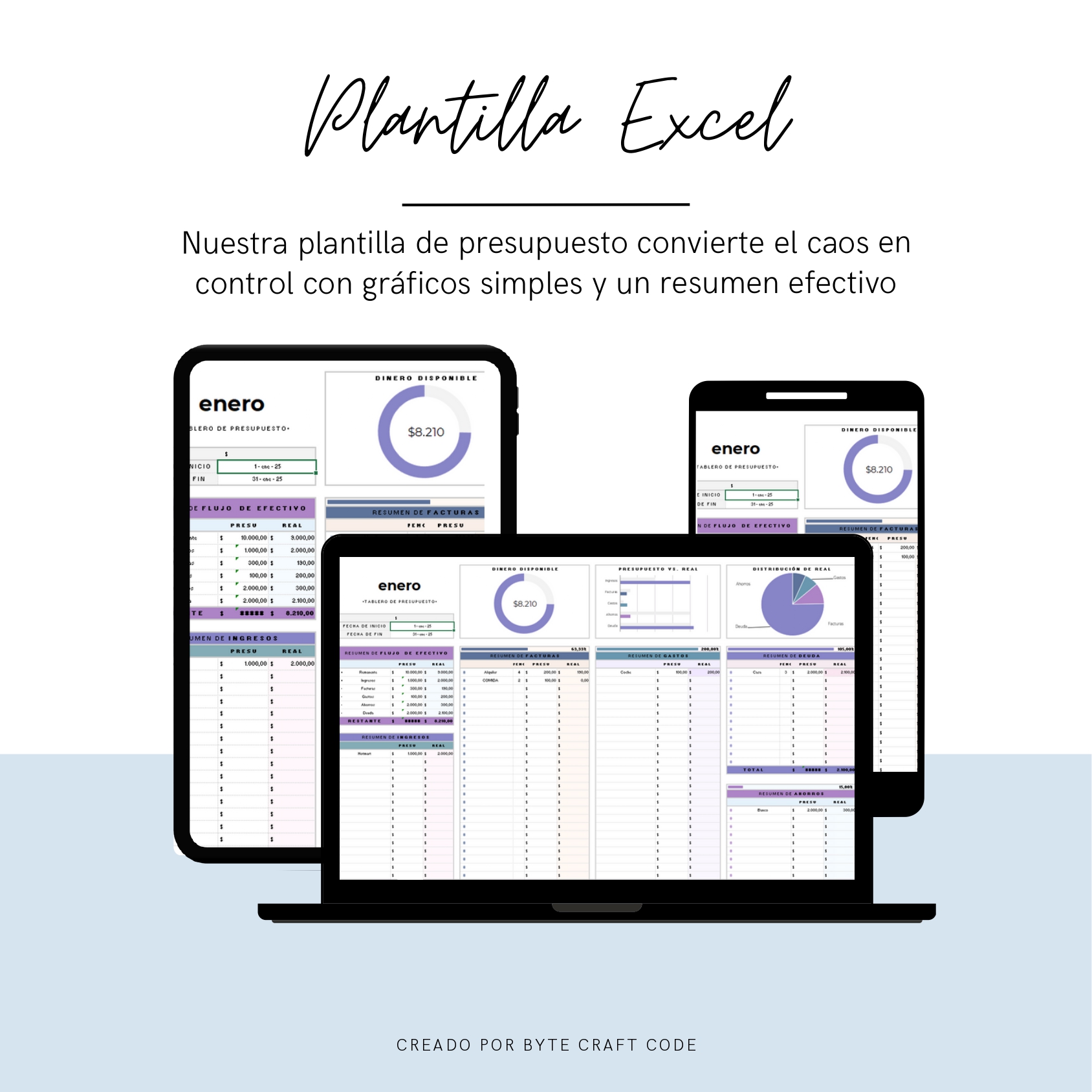 Plantilla de Excel personalizable con colores y formatos ajustables