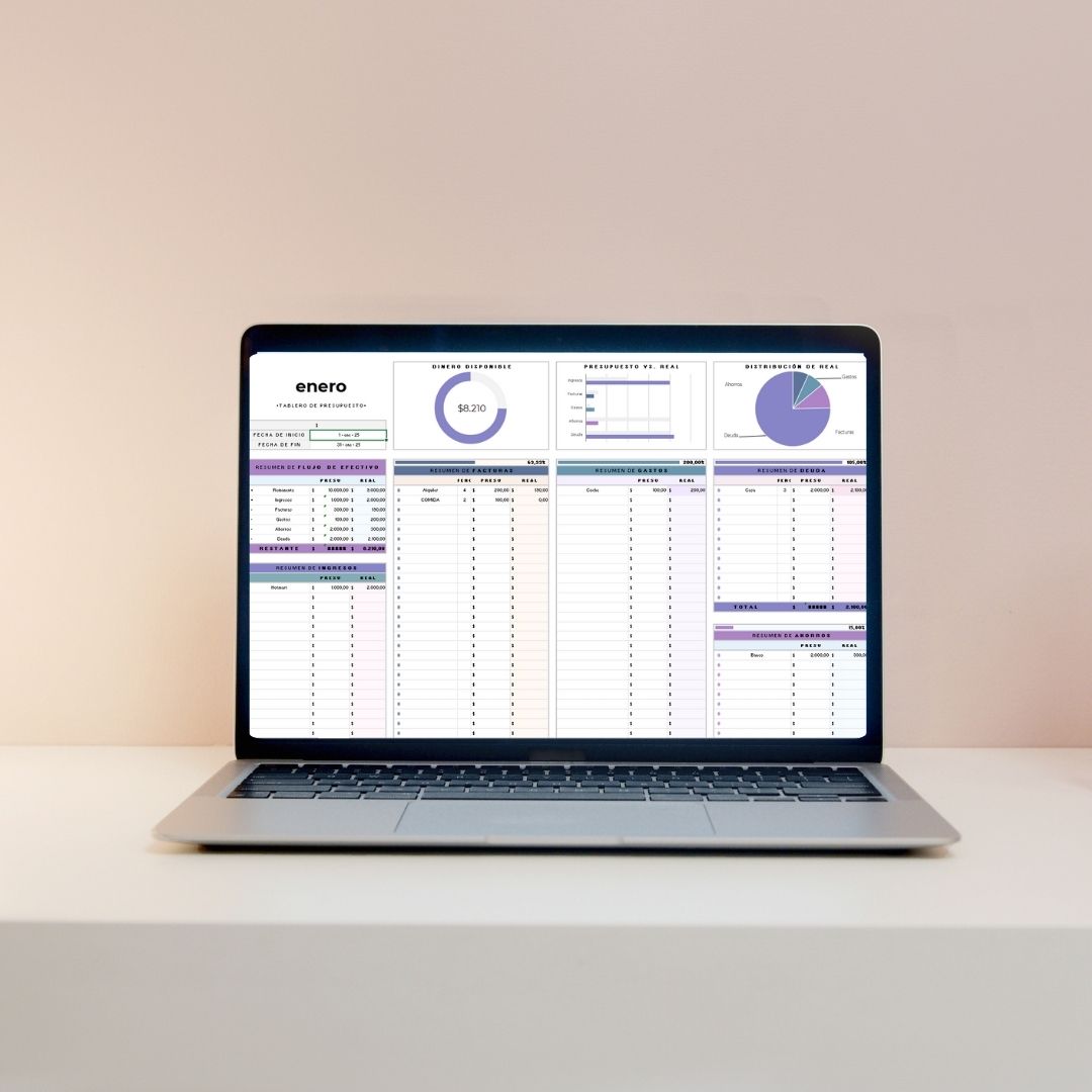 Hoja de Excel mostrando fórmulas automáticas para cálculos financieros